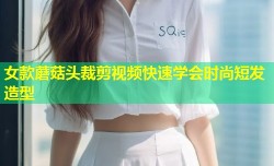 女款蘑菇头裁剪视频快速学会时尚短发造型