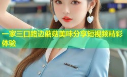 一家三口路边蘑菇美味分享短视频精彩体验